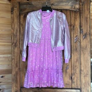 Purple Heart dress with jacket
